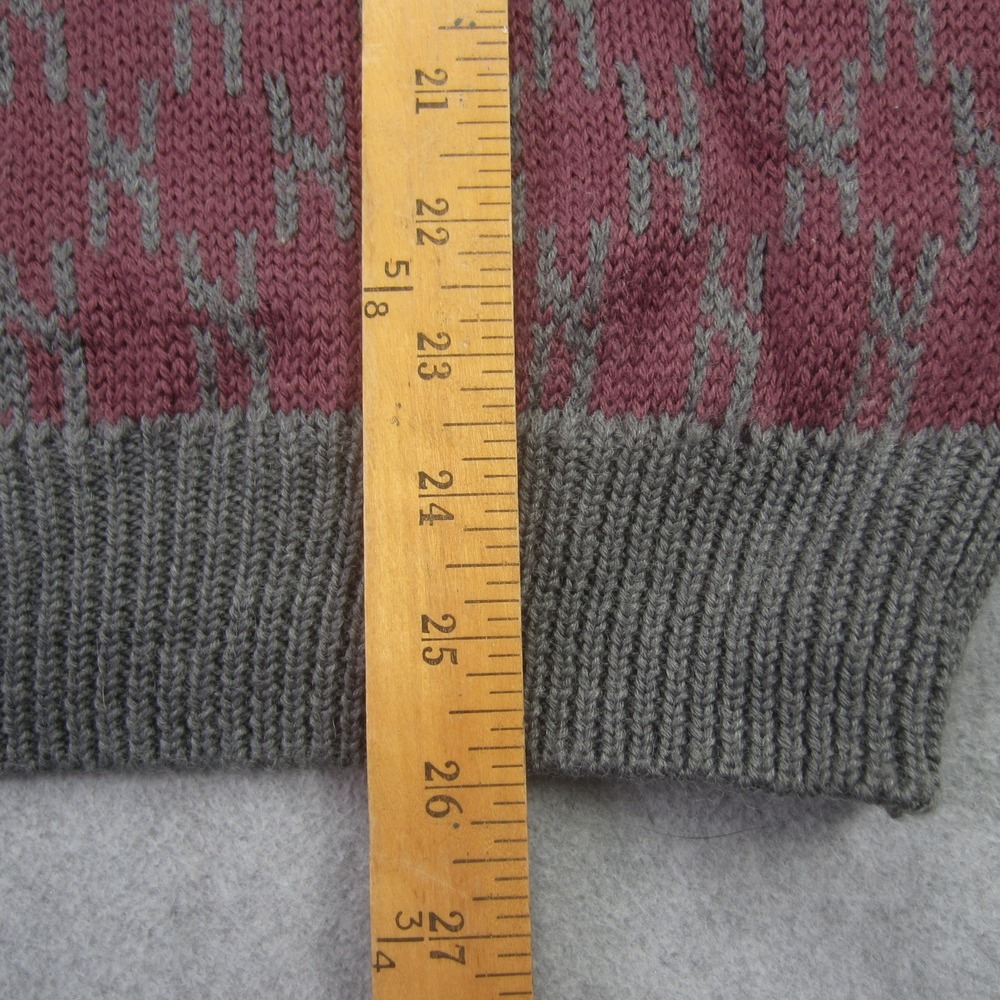 Vtg FENZIA Sweater Mens Large Geometric Wool Blend Long Sleeve Knit Grandpa - Picture 9 of 13
